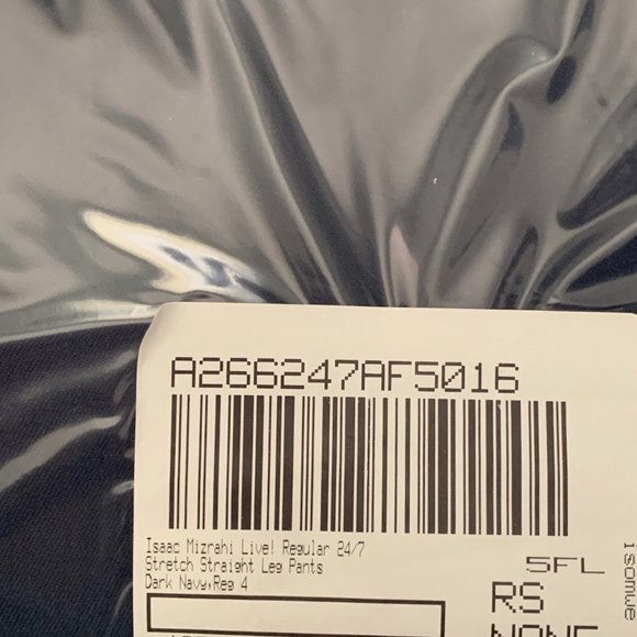 NWT ISAAC MIZRAHI STRETCH STRAIGHT LEG PANTS DARK NAVY 4 - Picture 10 of 10